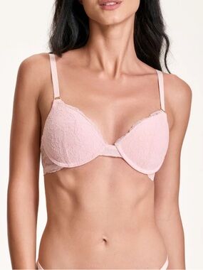 Cherries Lace Push-Up Bra Pink/Beige 32AA